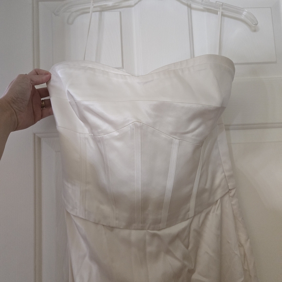 SZ 10 NWT Reformation Ariyah Corset Satin Maxi Dress Off White Wedding - Picture 8 of 15